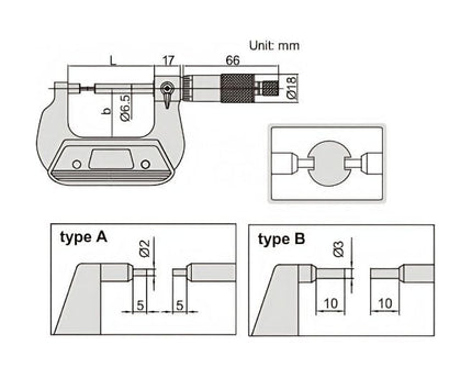 INSIZE Measuring Equipment Insize Spline Micrometer 25-50mm Range Series 3233-50BA