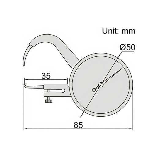 INSIZE Measuring Equipment Insize Thickness Gauge 0-10mm x 0.05mm Range Series 2866-10