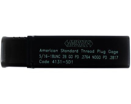 INSIZE Measuring Equipment Insize Thread GO NOGO Plug Gauge 5/16"-18 UNC Series 4131-5D1