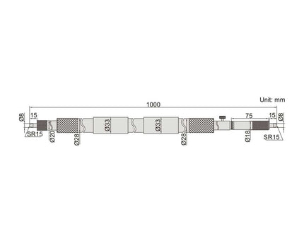 INSIZE Measuring Equipment Insize Tubular Inside Micrometer 1000-4000mm Range Series 3224-4000