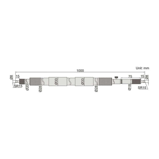 INSIZE Measuring Equipment Insize Tubular Inside Micrometer 1000-4000mm Range Series 3224-4000