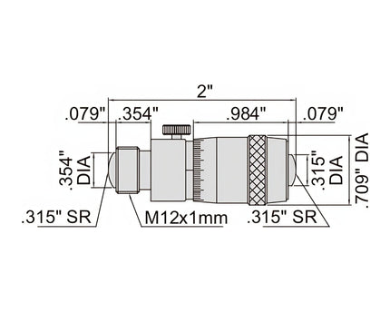 INSIZE Measuring Equipment Insize Tubular Inside Micrometer 2-12" Range Series 3222-12