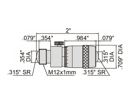 INSIZE Measuring Equipment Insize Tubular Inside Micrometer 2-6" Range Series 3222-6