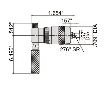 INSIZE Measuring Equipment Insize Tubular Inside Micrometer 2-8" Range Series 3221-8