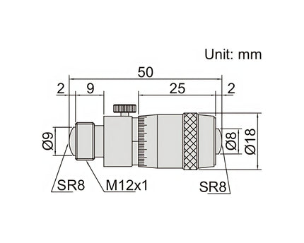 INSIZE Measuring Equipment Insize Tubular Inside Micrometer 50-150mm Range Series 3222-150