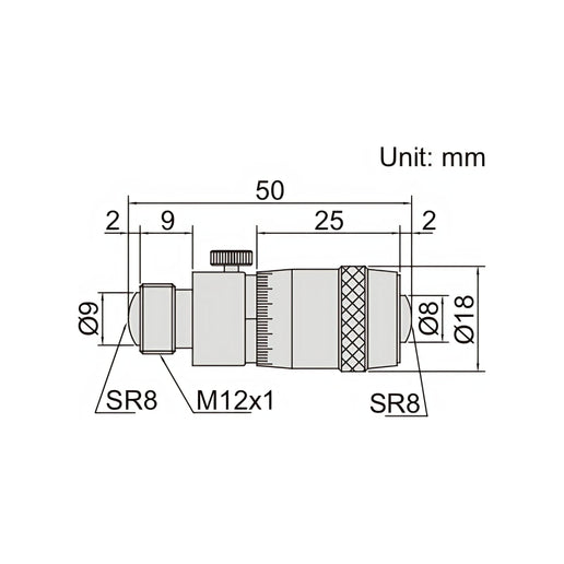 INSIZE Measuring Equipment Insize Tubular Inside Micrometer 50-600mm Range Series 3222-600