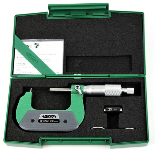 INSIZE Measuring Equipment Insize Type A Cylindrical Anvil Tube Micrometer 25-50mm Range Series 3261-50A