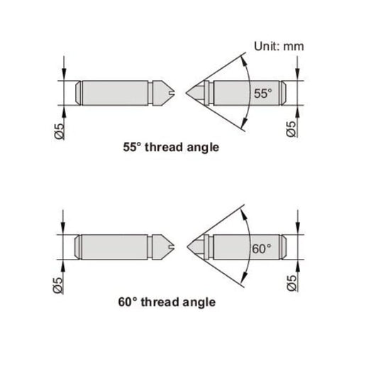 INSIZE Measuring Equipment Insize Unified/Metric 60° Measuring Tip 3.5-5mm Range Series 7381-T15