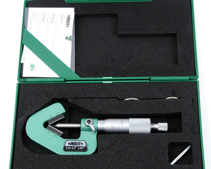 INSIZE Measuring Equipment Insize V Shape Anvil Micrometer 0.04-0.6" Range Series 3290-063