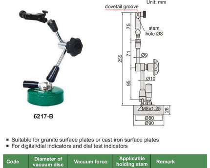 INSIZE Measuring Equipment Insize Vacuum Stand Series 6217-B
