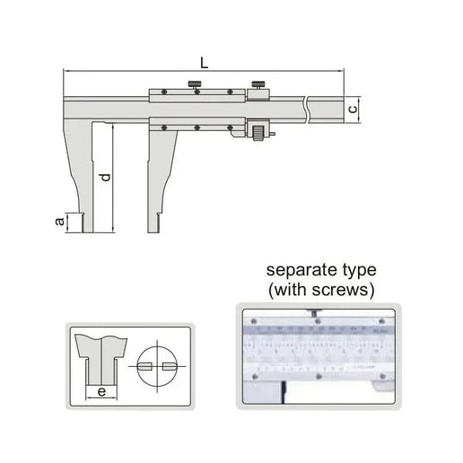 INSIZE MEASURING EQUIPMENT Insize Vernier Caliper 0-1500mm (200mm Jaw) Series 1214-1500