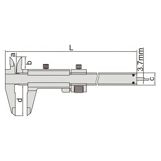 INSIZE Measuring Equipment Insize Vernier Caliper 0-180mm/0-7" Range Series 1233-180