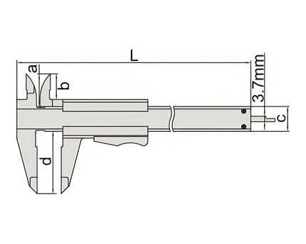 INSIZE Measuring Equipment Insize Vernier Caliper 0-200mm/0-8" Range Series 1223-200