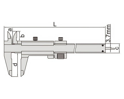 INSIZE Measuring Equipment Insize Vernier Caliper 0-280mm/0-11" Range Series 1233-280