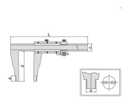 INSIZE Measuring Equipment Insize Vernier Caliper 0-600mm/0-24" Range Series 1211-24