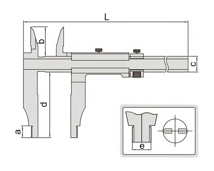 INSIZE Measuring Equipment Insize Vernier Caliper 0-600mm/0-24" Range Series 1236-614