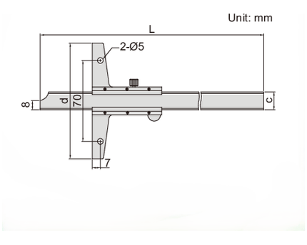 INSIZE Measuring Equipment Insize Vernier Depth Gauge 0-300mm Range Series 1247-3001