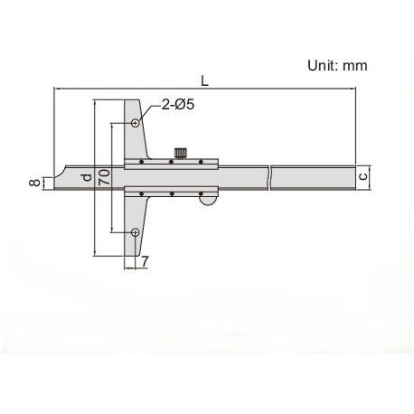 INSIZE Measuring Equipment Insize Vernier Depth Gauge 0-600mm Range Series 1247-6001