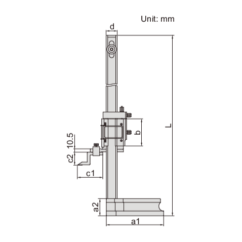 INSIZE Measuring Equipment Insize Vernier Height Gauge 0-450mm / 0-18" Range Series 1250-450