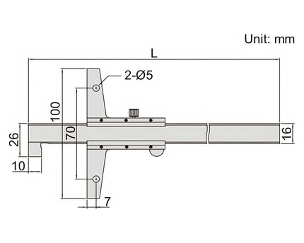 INSIZE Measuring Equipment Insize Vernier Hook Depth Gauge 0-150mm Range Series 1248-150