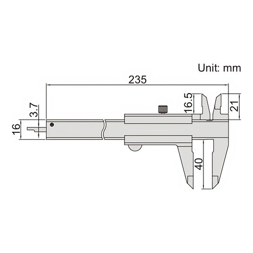 INSIZE Measuring Equipment Insize Vernier Left Hand Caliper 0-150mm/0-6" Range Series 1239-150