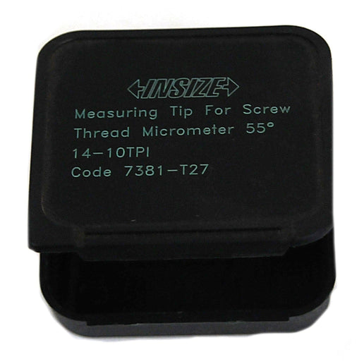 INSIZE Measuring Equipment Insize Whitworth 55° Measuring Tip 14-10TPI Range Series 7381-T27