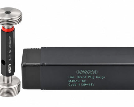 Insize Metric Fine Thread Plug Gauge M48 x 3 Class 6H Series 4139-48V - INSIZE Australia