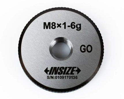 INSIZE Measuring Equipment Insize Metric Fine Thread Ring Gage M8 × 1 mm Class 6g GO Ring Gage Series 4129-8P