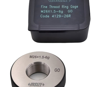 Insize Metric Fine Thread Ring Gauge GO M26 x 1.5 Class 6g Series 4129-26R - INSIZE Australia
