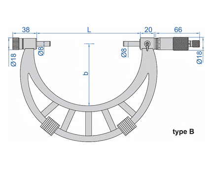 INSIZE Measuring Equipment Insize Metric Outside Micrometer 300-400mm Range Series 3206-400