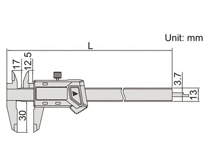 INSIZE Measuring Equipment Insize Mini Digital Caliper 0-75mm/0-3" Range Series 1111-75A