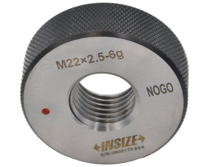 INSIZE Manufacturing Insize NOGO Thread Ring Gauge M22X2.5 Series 4120-22N