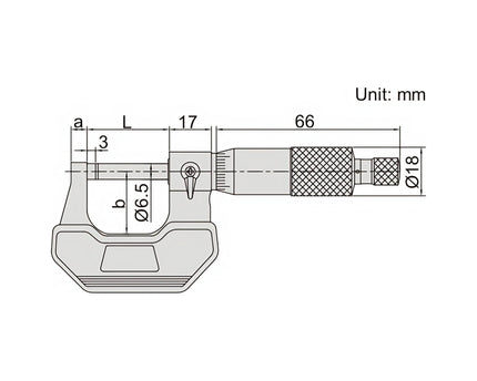 INSIZE Measuring Equipment Insize Outside Micrometer 0-25mm Range Series 3202-25A
