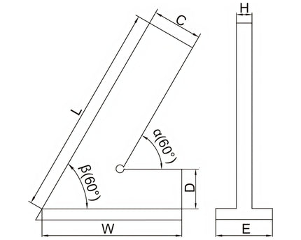 INSIZE Measuring Equipment Insize Range 60° Square 200x130mm Series 4762-200
