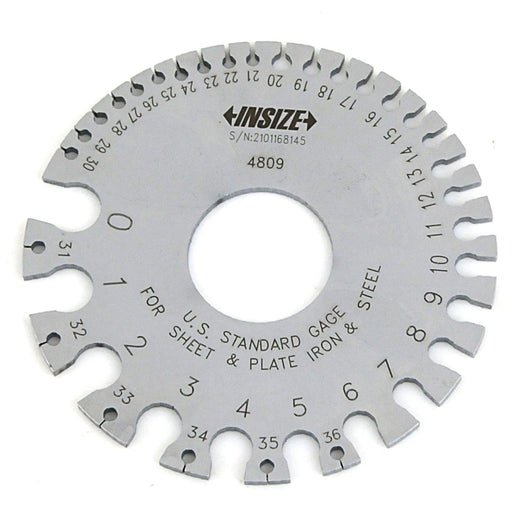 INSIZE MEASURING EQUIPMENT Insize Sheet Metal Gauge AWG #0–36 Range Series 4809