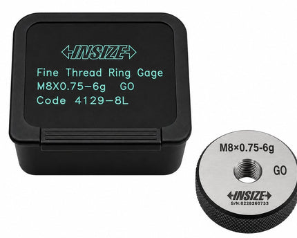 Insize Thread GO Ring Gauge M8 x 0.75mm Series 4139-8L - INSIZE Australia