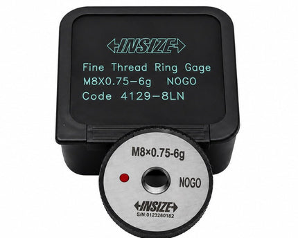 Insize Thread NOGO Ring Gauge M8 x 0.75mm Series 4139-8LN - INSIZE Australia