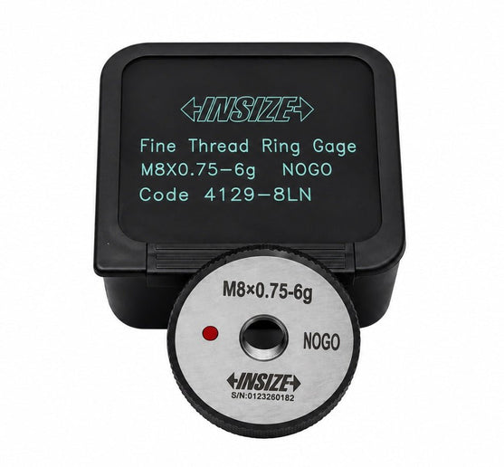 Insize Thread NOGO Ring Gauge M8 x 0.75mm Series 4139-8LN - INSIZE Australia