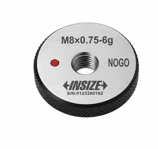 Insize Thread NOGO Ring Gauge M8 x 0.75mm Series 4139-8LN - INSIZE Australia
