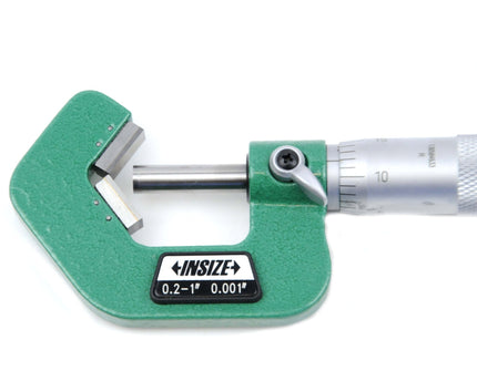 INSIZE Measuring Equipment Insize V Shape Anvil Micrometer 0.2-1" Range Series 3290-105