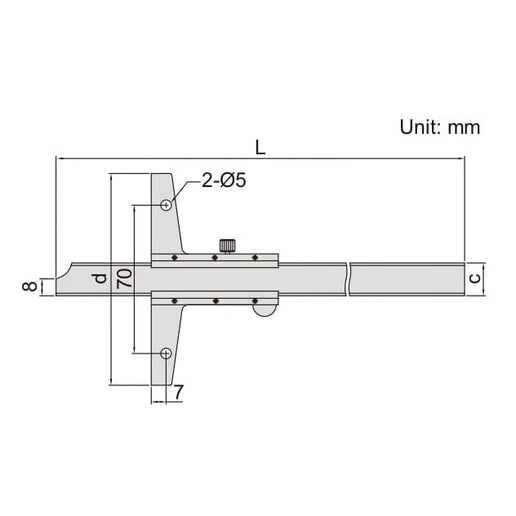 INSIZE Measuring Equipment Insize Vernier Depth Gauge 0-1000mm Range Series 1247-1001