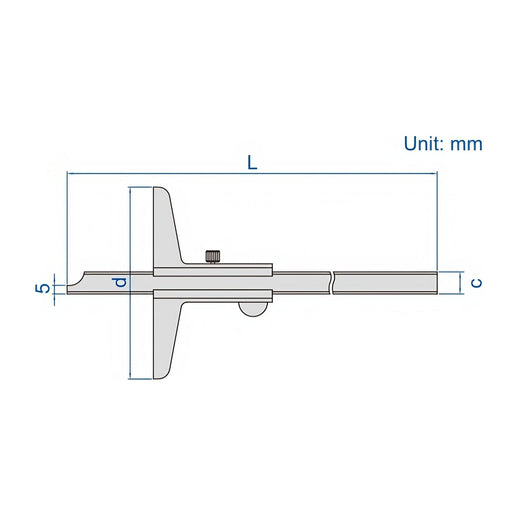 INSIZE Measuring Equipment Insize Vernier Depth Gauge 0-300mm Range Series 1240-3001