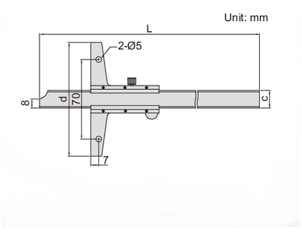 INSIZE Measuring Equipment Insize Vernier Depth Gauge 0-300mm Range Series 1247-3001