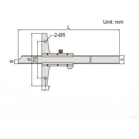 INSIZE Measuring Equipment Insize Vernier Depth Gauge 0-600mm Range Series 1247-6001